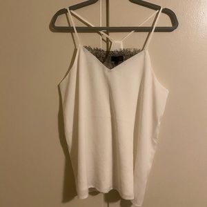 🔥NWT lined ‘wearing out’ camisole with black lace.